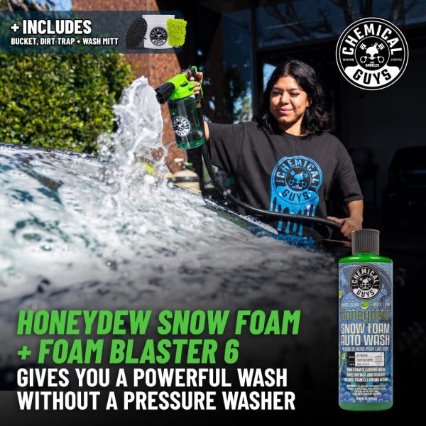 Chemical Guys HOL126 14-Piece Arsenal Builder Car Wash Kit with Foam Gun, Bucket, and (5) 16 oz Car Care Cleaning Chemicals, Gift for Car & Truck Lovers, Dads and DIYers (Works w/Garden Hose) - Image 3