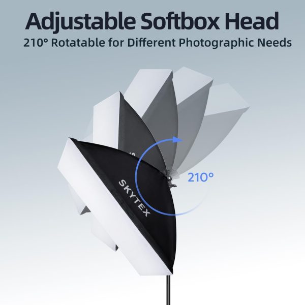 Skytex Softbox Lighting Kit(2Pack), 20x28in Soft Box | 85W 2700-6400K E27 LED Bulb Continuous Photography Lighting, Photo Studio Lights Equipment for Camera Shooting, Video Recording - Image 6